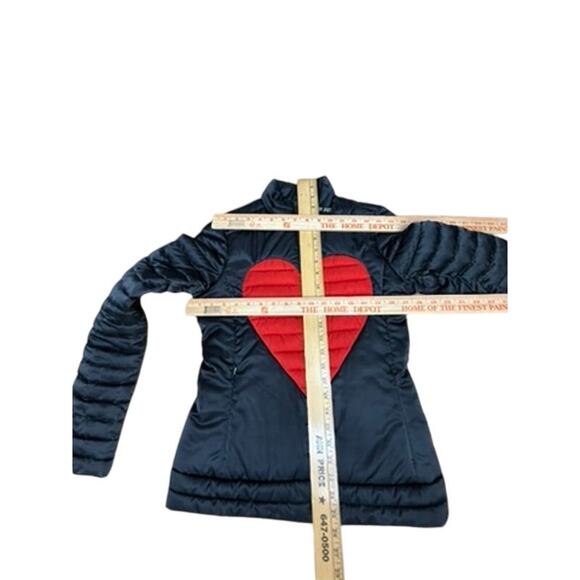 "LOVE MOSCHINO" Puffer Coat Zip Up Heart SZ‎ S (2) Designer EAC Quilted Cropped - Picture 10 of 12